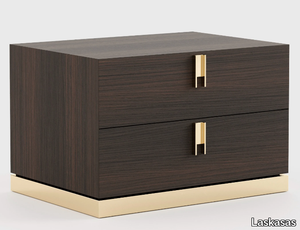 EMILY - Rectangular oak bedside table with drawers _ Laskasas