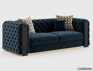 JEAN - 2 seater tufted leather sofa _ Laskasas