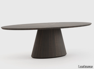 KELLY - Oval eucalyptus dining table _ Laskasas