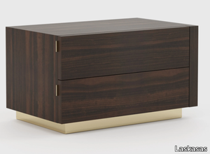 KIRA - Rectangular eucalyptus bedside table with drawers _ Laskasas