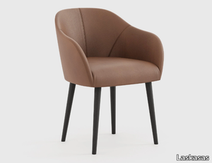 LILI - Leather chair with armrests _ Laskasas