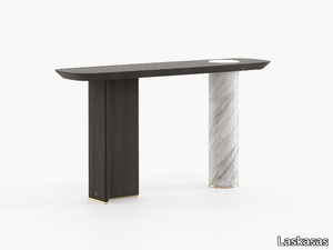 KAHLO - Marble and wood console table _ Laskasas