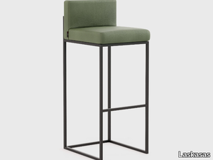 PETER - Leather barstool with footrest _ Laskasas