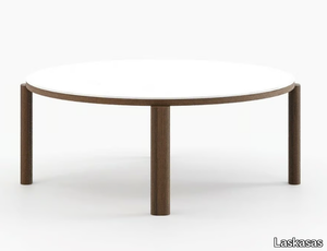 TASOS - Low round wooden coffee table _ Laskasas