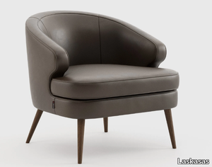 XANGAI - Leather armchair with armrests _ Laskasas