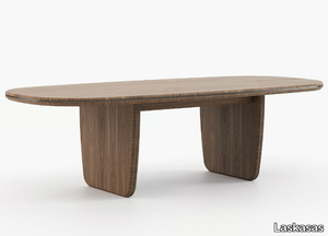 JEANE - Oval wooden table _ Laskasas