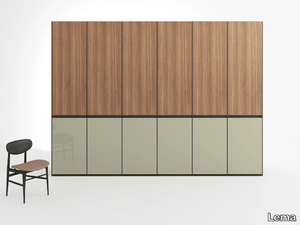 LENA - Sectional wooden wardrobe with 1 door _ Lema