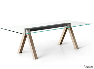 SESTO - Rectangular glass table _ Lema