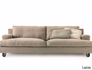 ABERDEEN - 2 seater fabric sofa with castors _ Lema