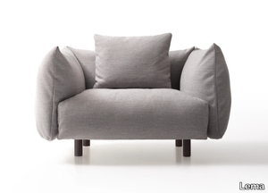 SOFFIO - Recycled fabric armchair with armrests _ Lema