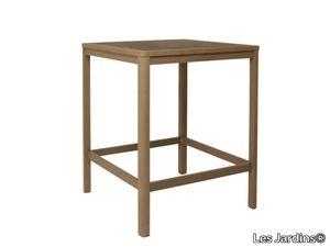 COPENHAGUE - Square teak high table _ Les Jardins®