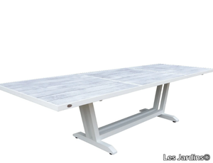 AMAKA - Extending rectangular HPL garden table _ Les Jardins®