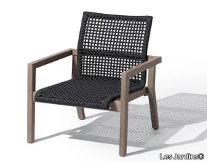 COPENHAGUE - Rope garden armchair with armrests _ Les Jardins®