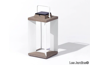 TECKA96 - Solar powered aluminium and wood lantern _ Les Jardins®