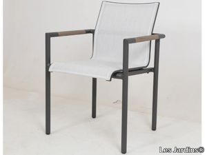 BASTINGAGE - Stackable chair with armrests _ Les Jardins®