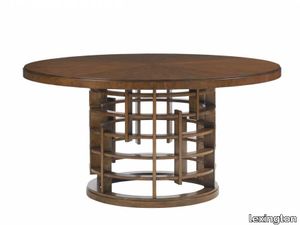 Meridien Round Dining Table With Wooden Top