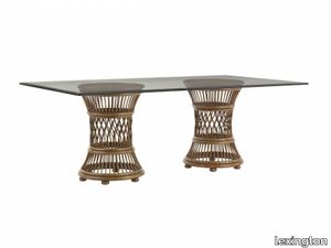 Aruba Dining Table With 84 X 48 Inch Glass Top