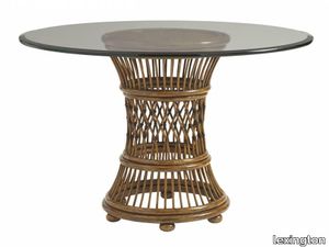 Aruba Dining Table With 48 Inch Glass Top