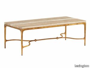 Menlo Park Rectangular Cocktail Table With Stone Top