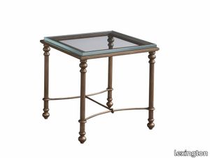 Bluff Metal And Glass End Table