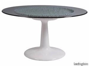 Seascape White Dining Table With Glass Top