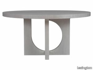 Misty Gray Apostrophe Round Dining Table