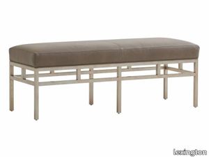 Lucca Leather Metal Bench