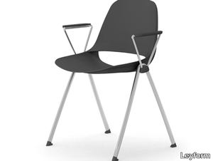 COSMO - Steel and polypropylene chair with armrests _ Leyform