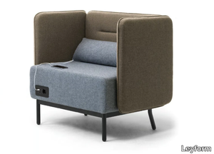 AROUND - Fireproof fabric easy chair with USB socket _ Leyform