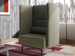 AROUND - Fabric armchair with USB _ Leyform