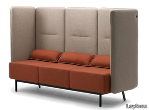 AROUND - 3 seater fireproof fabric sofa with USB socket _ Leyform