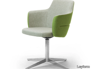 OPERA - Swivel with 4-spoke base wool chair with armrests _ Leyform