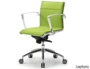 ORIGAMI LX - Fabric office chair with armrests with 5-Spoke base _ Leyform