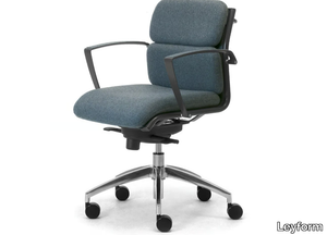 ORIGAMI MASTER - Fabric office chair with armrests with 5-Spoke base _ Leyform