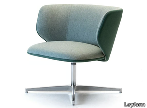 ALISÈ LOUNGE - Swivel fabric lobby chair _ Leyform