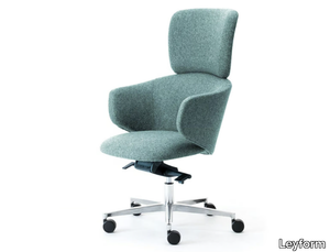 ALISÈ - Swivel fabric executive chair with armrests _ Leyform