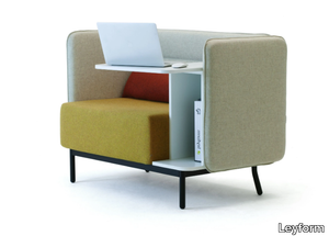 AROUND - Fabric armchair with integrated magazine rack _ Leyform