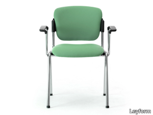 CORTINA - Steel and fabric chair with armrests _ Leyform