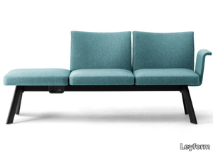 OLA - Modular fabric bench for contract with back _ Leyform