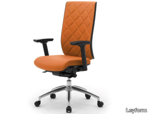 WIKI TECH - Height-adjustable fabric office chair with 5-Spoke base _ Leyform