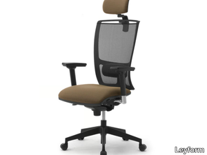 COMETA - Swivel fabric office chair with armrests _ Leyform