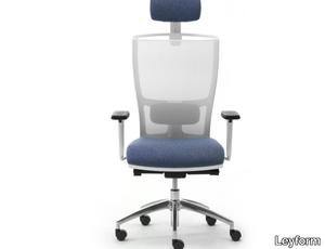 COMETA W - Fabric office chair with castors with 5-Spoke base _ Leyform