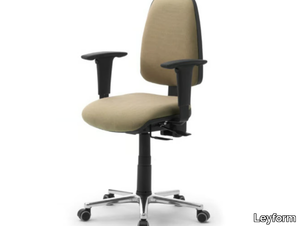 COMFORT JOLLY - Fabric office chair with armrests with 5-Spoke base _ Leyform