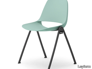 COSMO - Ergonomic stackable steel and polypropylene chair _ Leyform