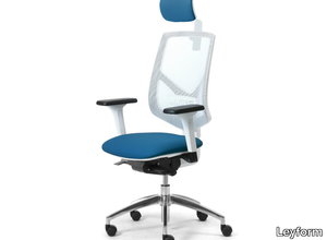 ACTIVE RE - Height-adjustable mesh office chair with armrests _ Leyform