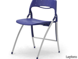 ARCADE - Folding open back polypropylene and steel chair _ Leyform