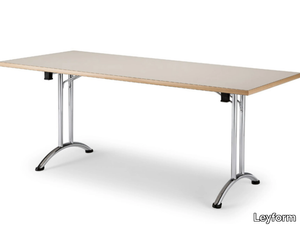 ARNO 4 - Folding rectangular laminate and steel table _ Leyform