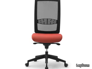 WIKI RE - Fabric office chair with castors with 5-Spoke base _ Leyform