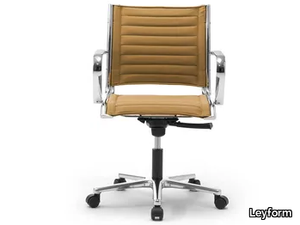 ORIGAMI TD - Fabric office chair with armrests with 5-Spoke base _ Leyform