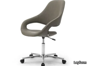 SAMBA PLUS - Height-adjustable Eco-leather office chair with castors _ Leyform